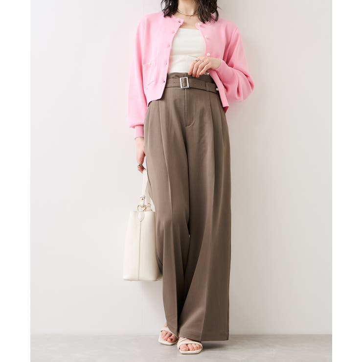 ベルトディティールパンツ/防シワ・イージーケア | VIS  | 詳細画像14 