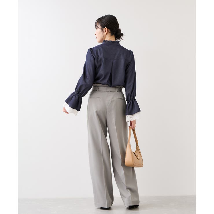 ベルトディティールパンツ/防シワ・イージーケア | VIS  | 詳細画像16 