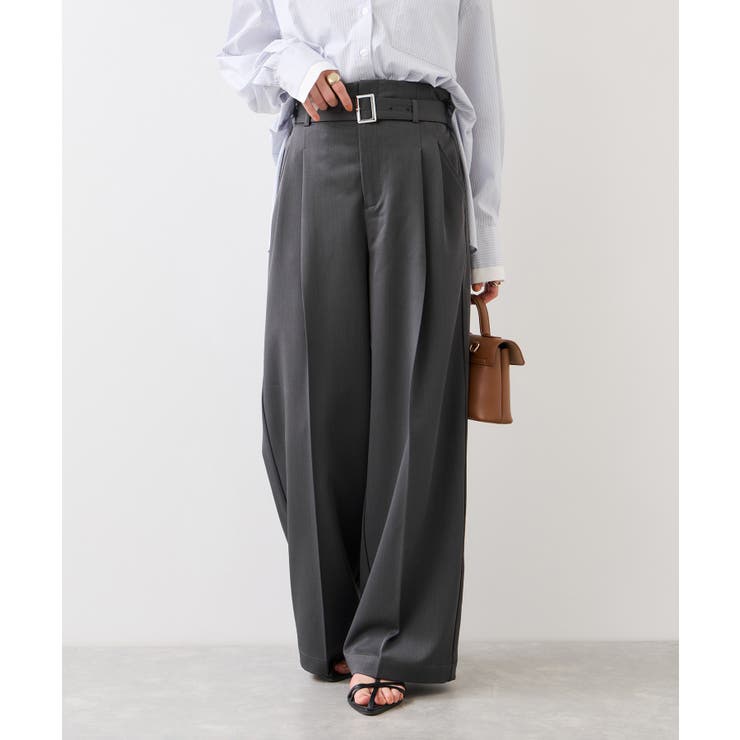 ベルトディティールパンツ/防シワ・イージーケア | VIS  | 詳細画像5 
