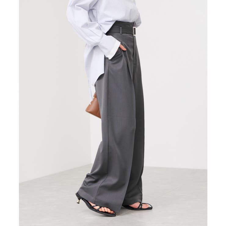 ベルトディティールパンツ/防シワ・イージーケア | VIS  | 詳細画像6 