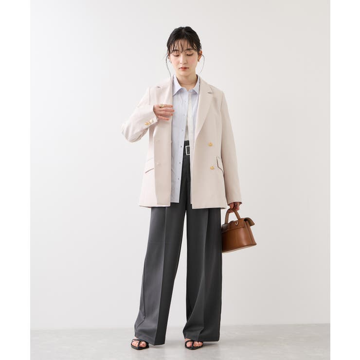 ベルトディティールパンツ/防シワ・イージーケア | VIS  | 詳細画像8 