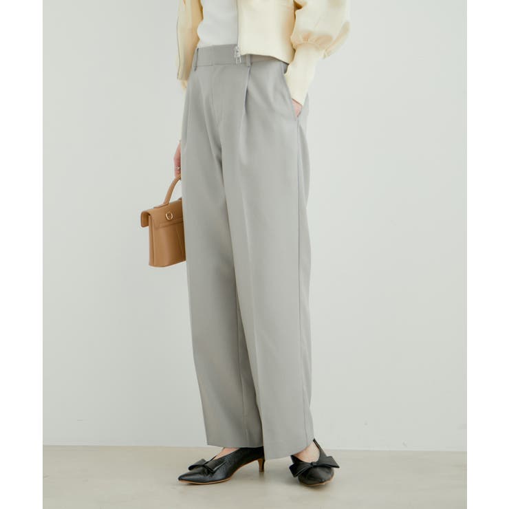 グレー(07) | 美HITワンタックストレートパンツ【洗える】 | VIS 