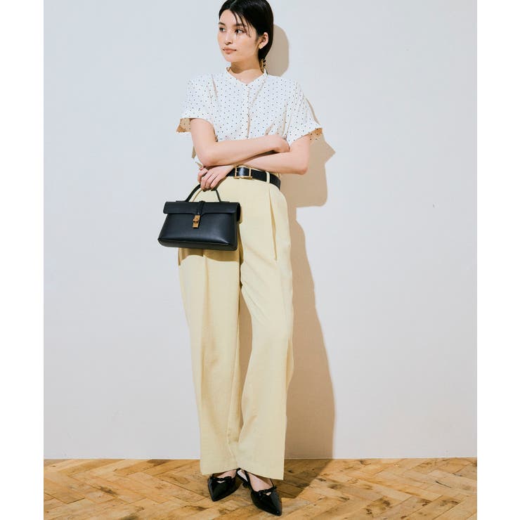 【美easy】ワンタックワイドスラックスパンツ【接触冷感/洗える】 | VIS  | 詳細画像10 