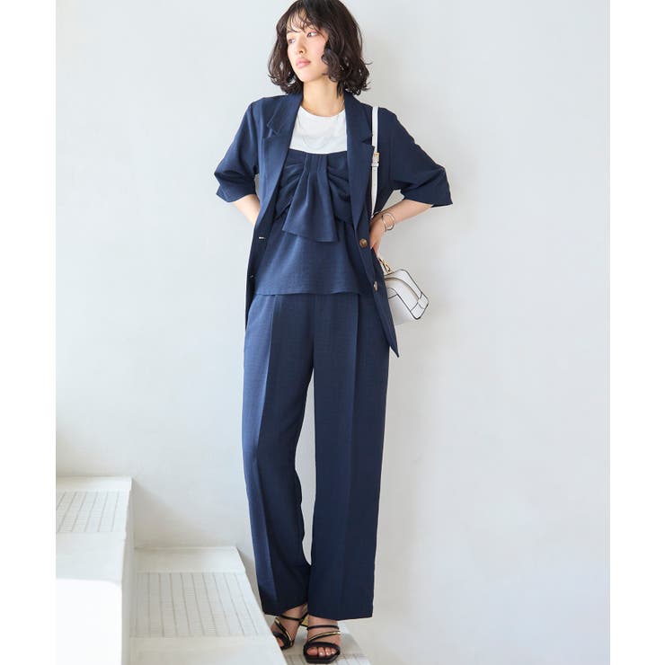 【美easy】ワンタックワイドスラックスパンツ【接触冷感/洗える】 | VIS  | 詳細画像11 