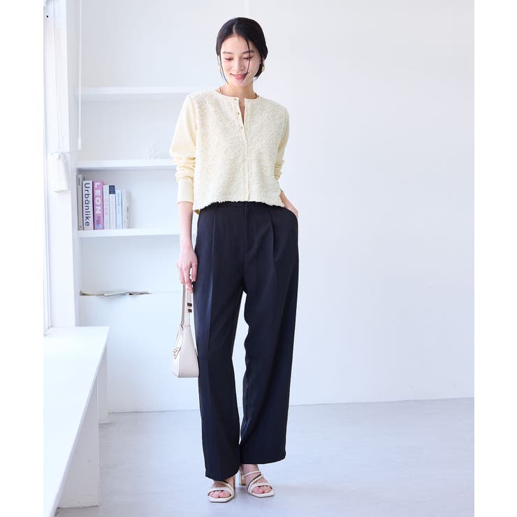 【美easy】ワンタックワイドスラックスパンツ【接触冷感/洗える】 | VIS  | 詳細画像15 