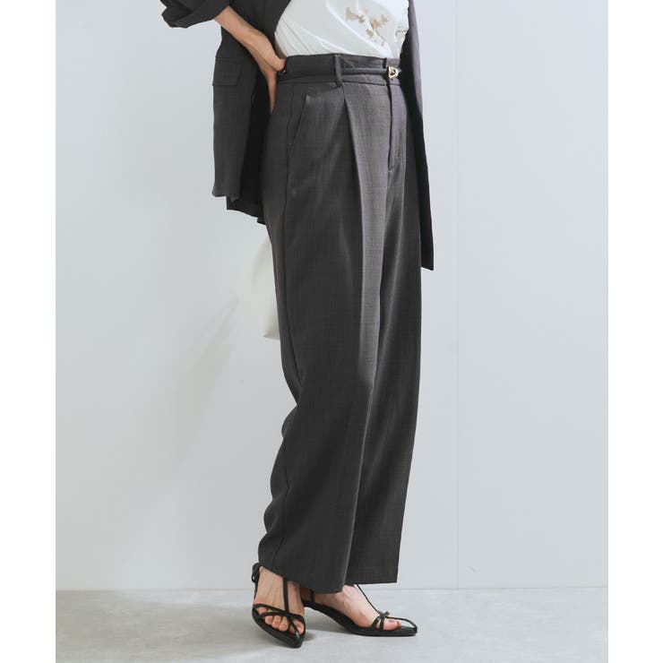 【美easy】ワンタックワイドスラックスパンツ【接触冷感/洗える】 | VIS  | 詳細画像19 