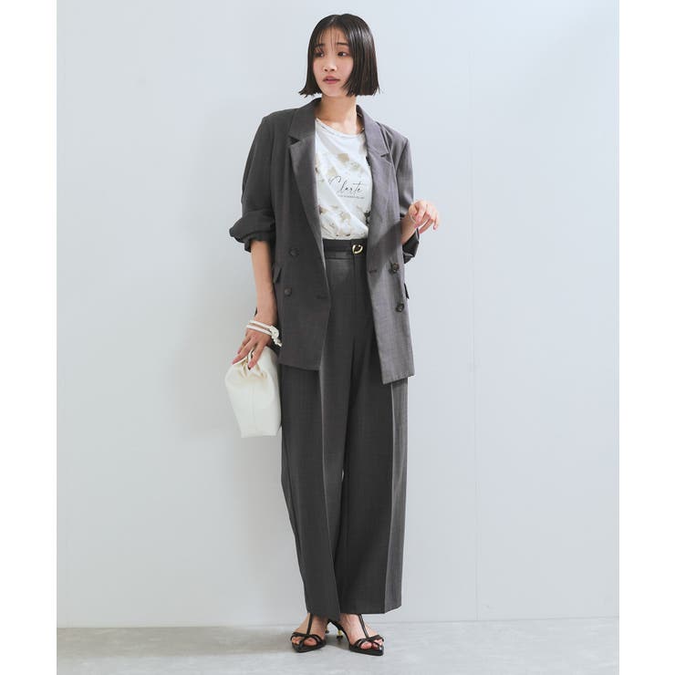 【美easy】ワンタックワイドスラックスパンツ【接触冷感/洗える】 | VIS  | 詳細画像2 