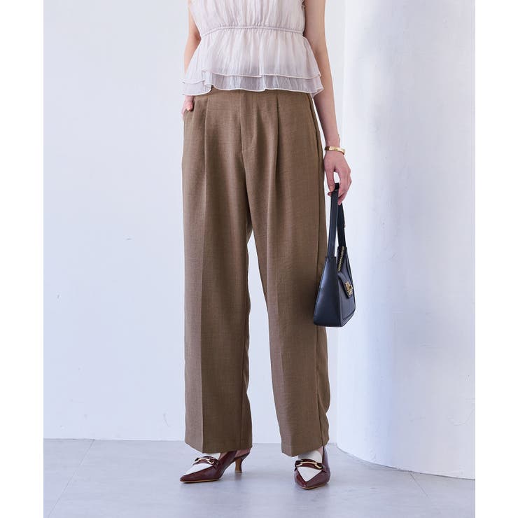 【美easy】ワンタックワイドスラックスパンツ【接触冷感/洗える】 | VIS  | 詳細画像24 