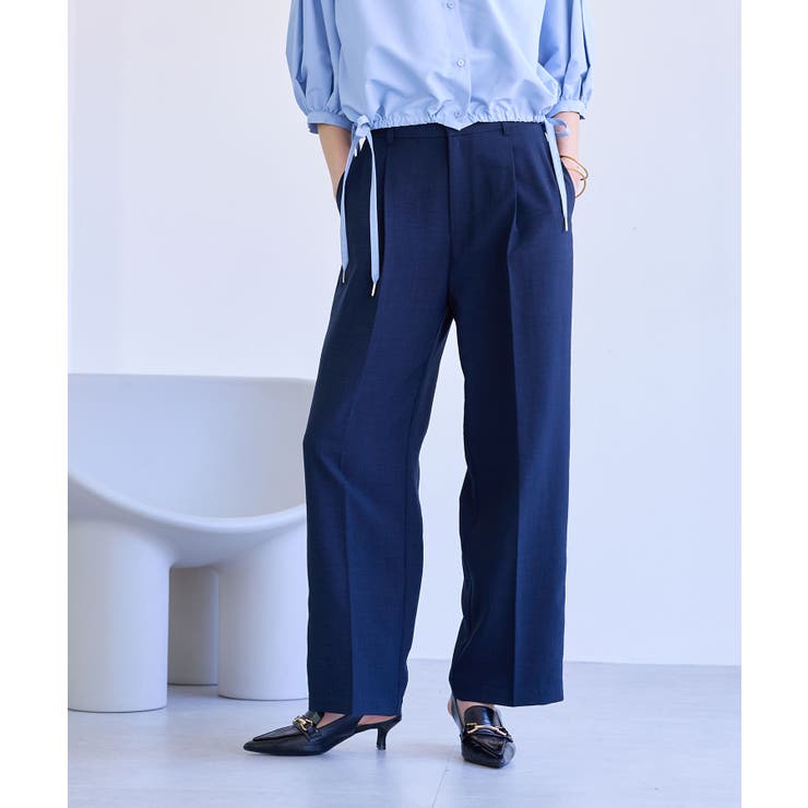 【美easy】ワンタックワイドスラックスパンツ【接触冷感/洗える】 | VIS  | 詳細画像26 