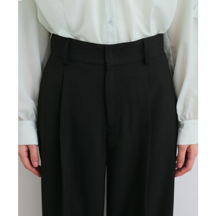 【美easy】ワンタックワイドスラックスパンツ【接触冷感/洗える】 | VIS  | 詳細画像32 