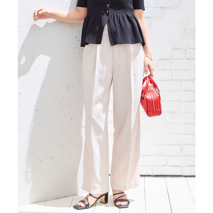 キナリ(16) | 【美easy】ワンタックワイドスラックスパンツ【接触冷感/洗える】 | VIS 