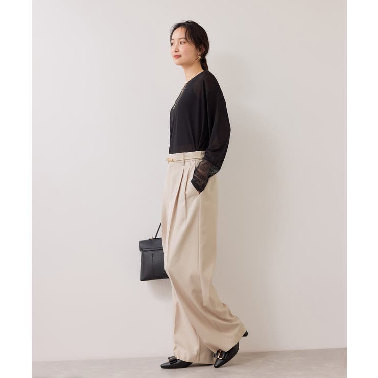 【美easy】コンフォートストレートワイドパンツ イージーケア UVケア | VIS  | 詳細画像13 