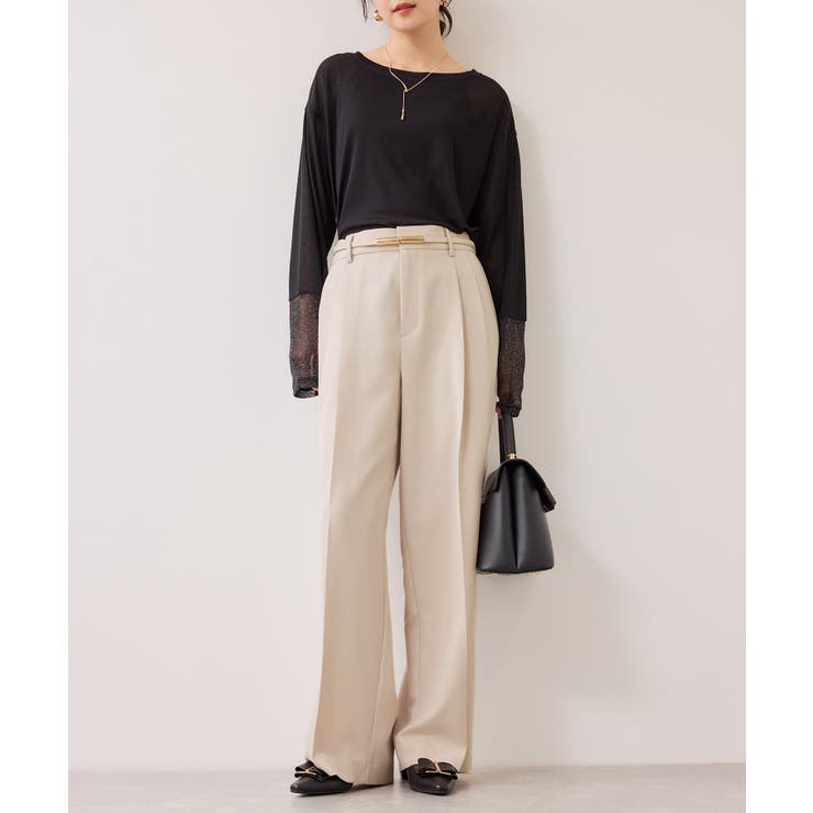 【美easy】コンフォートストレートワイドパンツ イージーケア UVケア | VIS  | 詳細画像17 