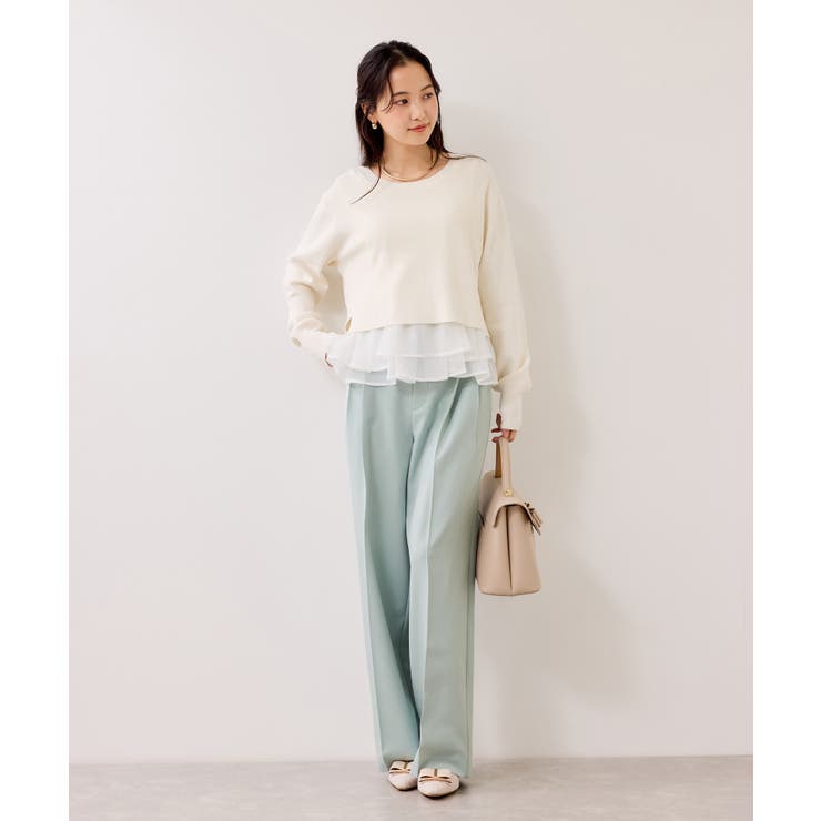 【美easy】コンフォートストレートワイドパンツ イージーケア UVケア | VIS  | 詳細画像18 