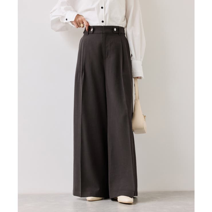 チャコール(06) | ツータックワイドパンツ/イージーケア | VIS 