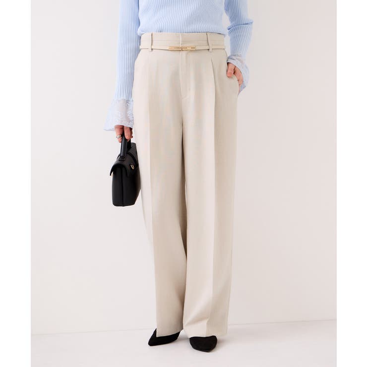 美easyリネンライクワイドパンツ/イージーケア・接触冷感・セットアップ対応 | VIS  | 詳細画像1 