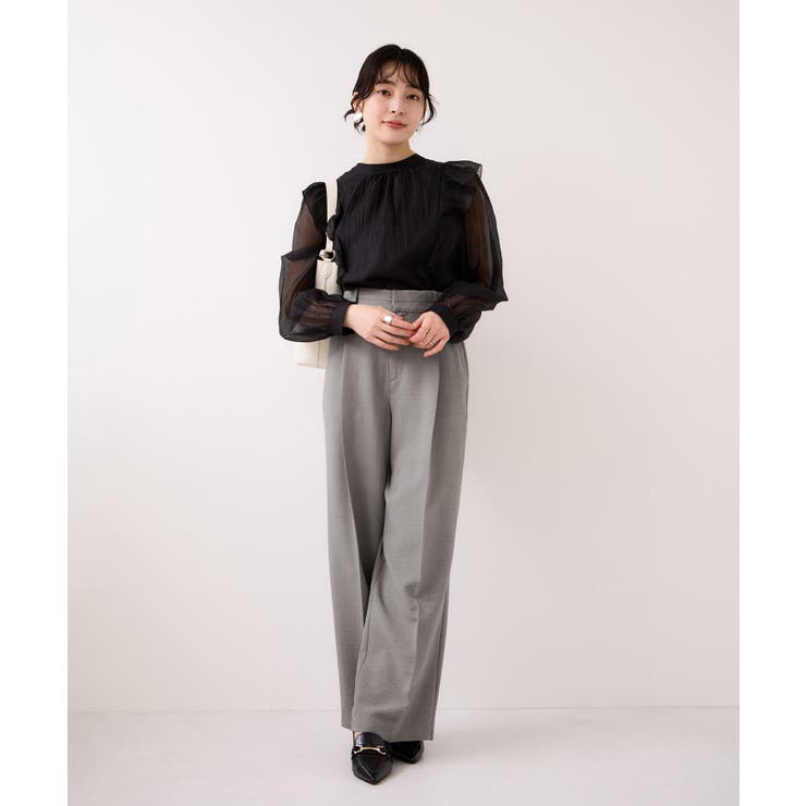 美easyリネンライクワイドパンツ/イージーケア・接触冷感・セットアップ対応 | VIS  | 詳細画像16 