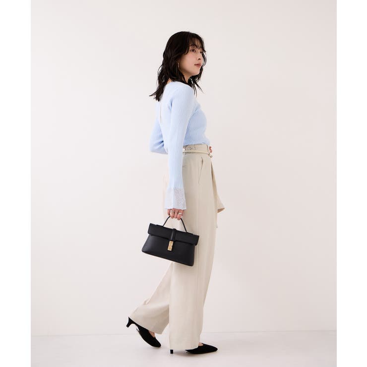 美easyリネンライクワイドパンツ/イージーケア・接触冷感・セットアップ対応 | VIS  | 詳細画像3 