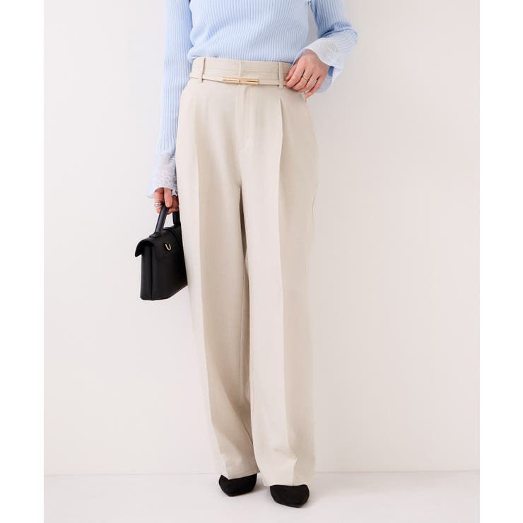 美easyリネンライクワイドパンツ/イージーケア・接触冷感・セットアップ対応 | VIS  | 詳細画像4 