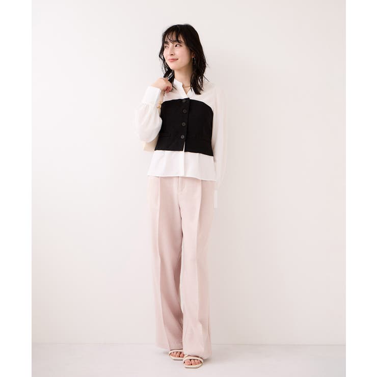 美easyリネンライクワイドパンツ/イージーケア・接触冷感・セットアップ対応 | VIS  | 詳細画像9 