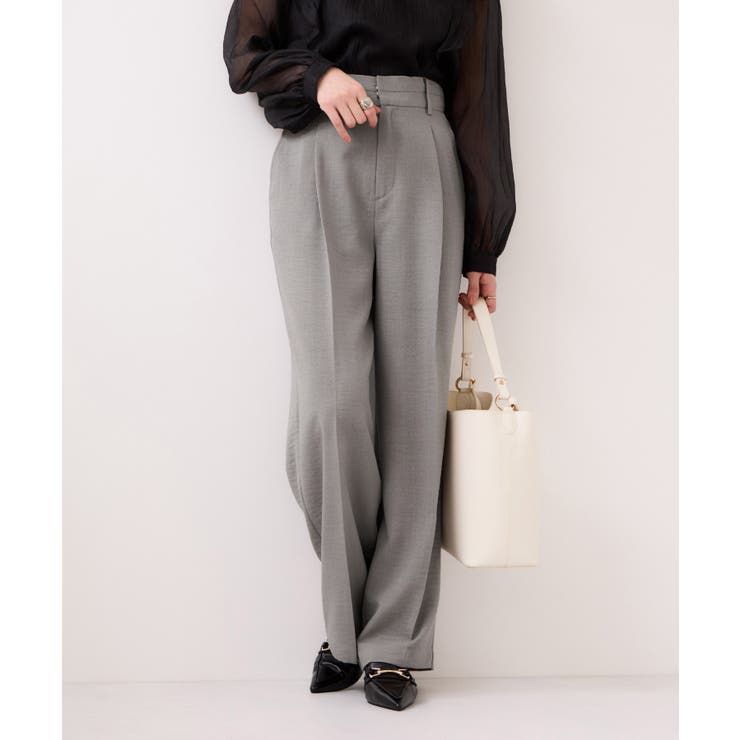 グレー(07) | 美easyリネンライクワイドパンツ/イージーケア・接触冷感・セットアップ対応 | VIS 