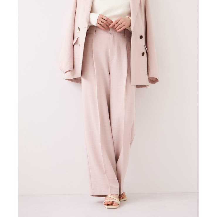 ピンク(63) | 美easyリネンライクワイドパンツ/イージーケア・接触冷感・セットアップ対応 | VIS 