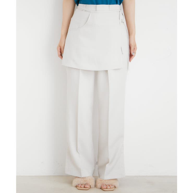 【吸水速乾/UV】スカートレイヤードスラックスパンツ【SET】 | VIS  | 詳細画像14 