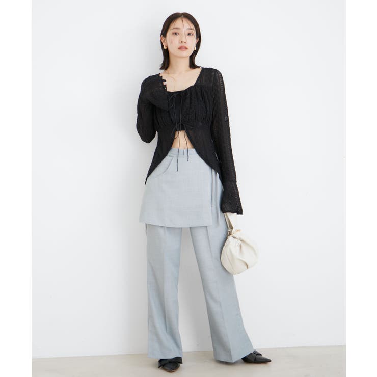 【吸水速乾/UV】スカートレイヤードスラックスパンツ【SET】 | VIS  | 詳細画像25 