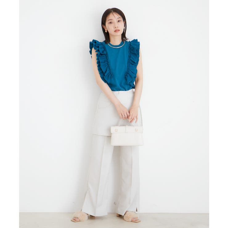 【吸水速乾/UV】スカートレイヤードスラックスパンツ【SET】 | VIS  | 詳細画像27 