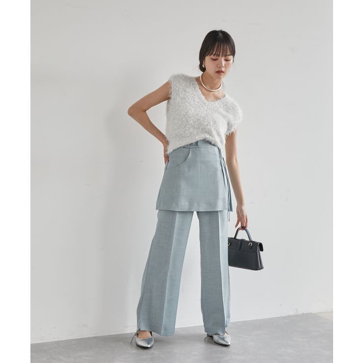 【吸水速乾/UV】スカートレイヤードスラックスパンツ【SET】 | VIS  | 詳細画像3 