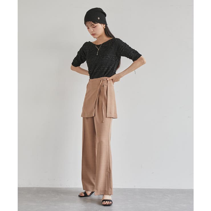 【吸水速乾/UV】スカートレイヤードスラックスパンツ【SET】 | VIS  | 詳細画像6 