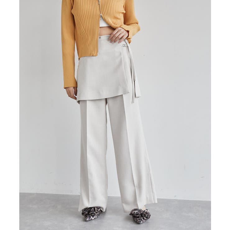 【吸水速乾/UV】スカートレイヤードスラックスパンツ【SET】 | VIS  | 詳細画像9 