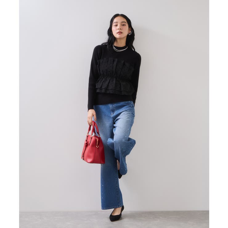 ビジューデニムパンツ | VIS  | 詳細画像10 