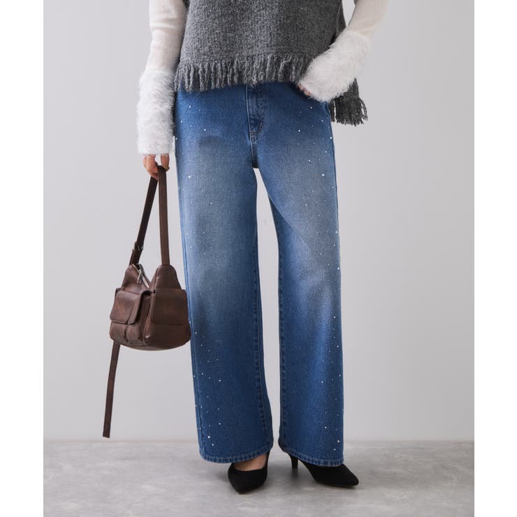 ビジューデニムパンツ | VIS  | 詳細画像4 