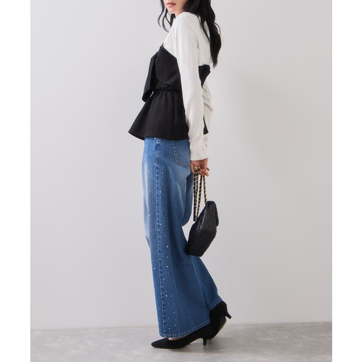 ビジューデニムパンツ | VIS  | 詳細画像9 