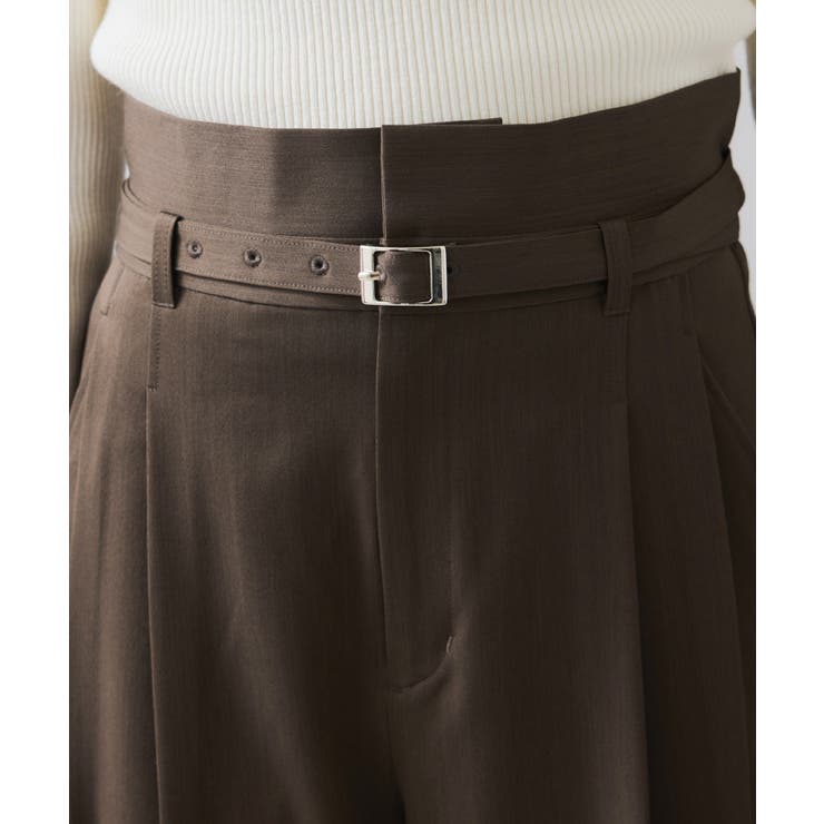 ベルトディテールタックワイドパンツ/イージーケア | VIS  | 詳細画像22 