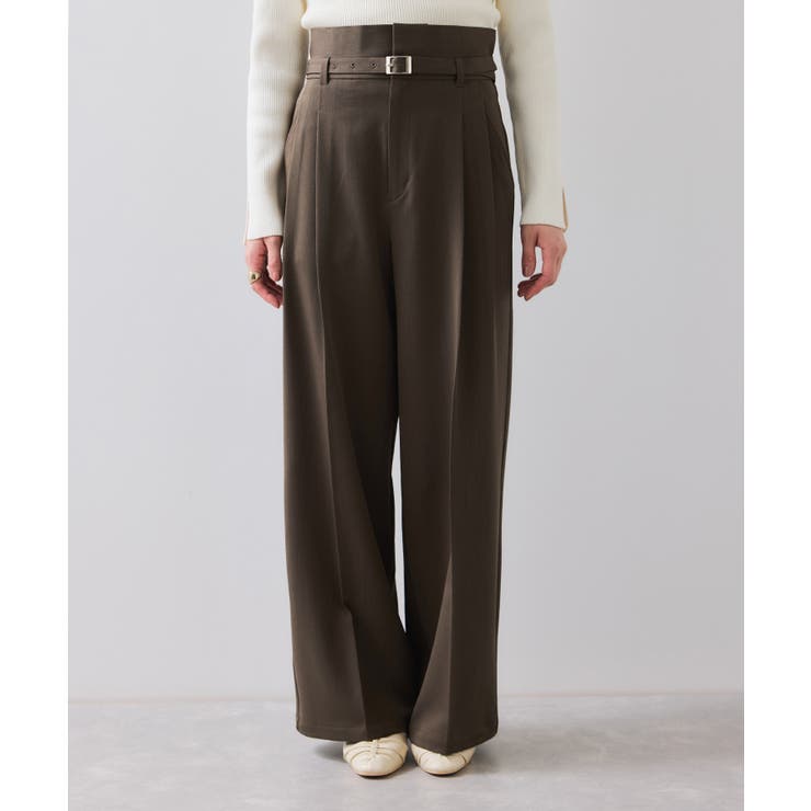 ベルトディテールタックワイドパンツ/イージーケア | VIS  | 詳細画像25 