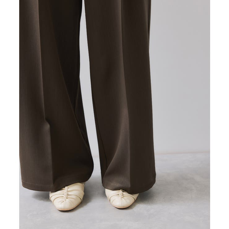 ベルトディテールタックワイドパンツ/イージーケア | VIS  | 詳細画像30 