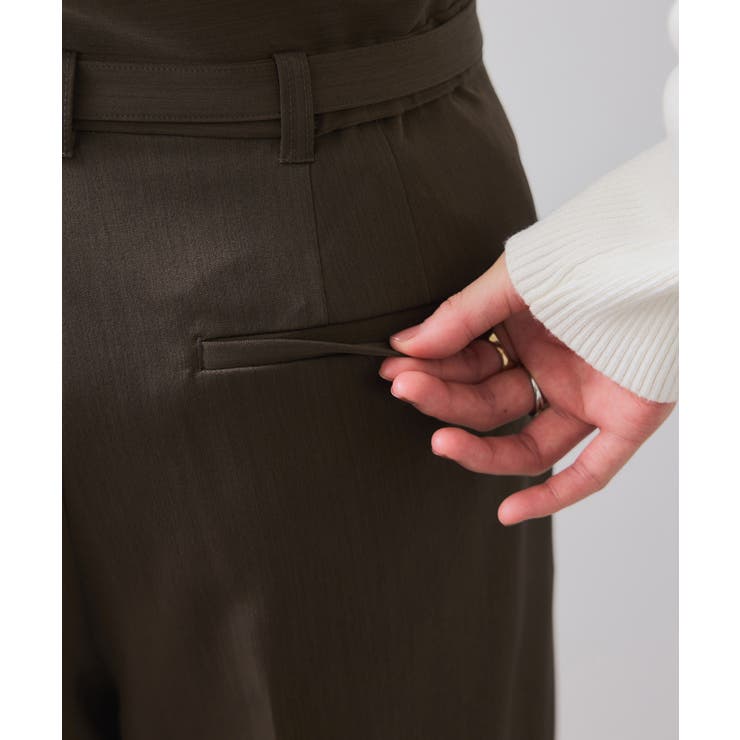 ベルトディテールタックワイドパンツ/イージーケア | VIS  | 詳細画像32 