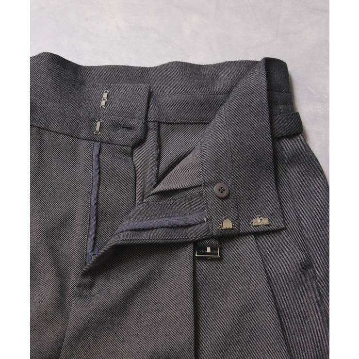 起毛ウールライク版ベルトディテールタックワイドパンツ | VIS  | 詳細画像27 