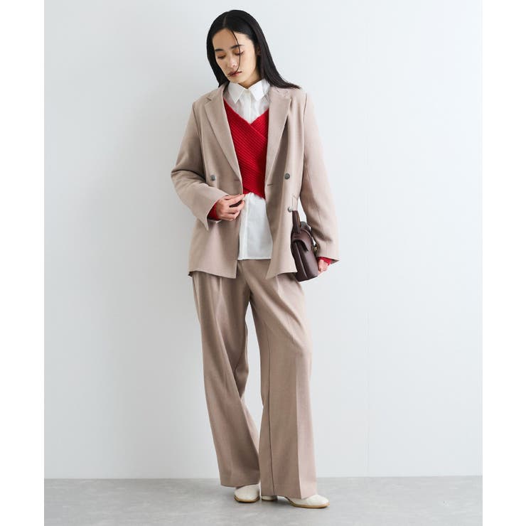 【新色追加】【美easy】ウーリッシュ2タックワイド スラックスパンツ【洗える】 | VIS  | 詳細画像10 