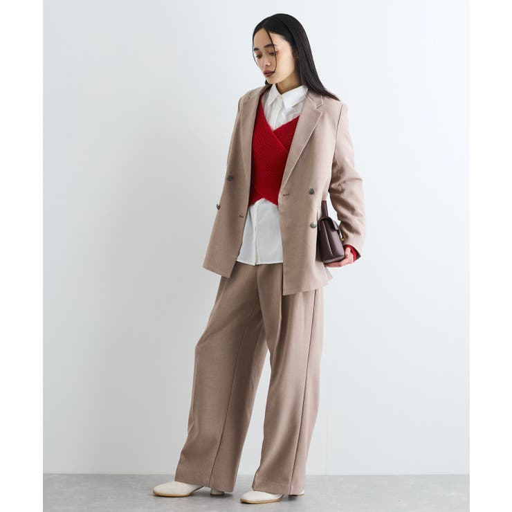 【新色追加】【美easy】ウーリッシュ2タックワイド スラックスパンツ【洗える】 | VIS  | 詳細画像11 