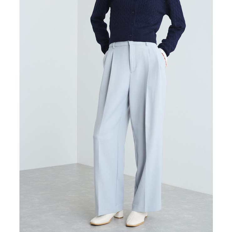 【新色追加】【美easy】ウーリッシュ2タックワイド スラックスパンツ【洗える】 | VIS  | 詳細画像15 