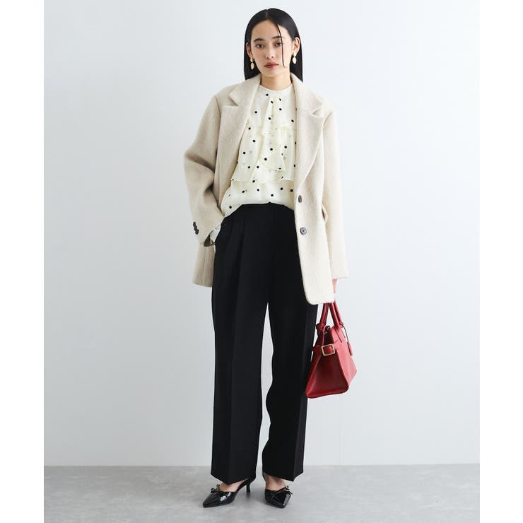 【新色追加】【美easy】ウーリッシュ2タックワイド スラックスパンツ【洗える】 | VIS  | 詳細画像18 