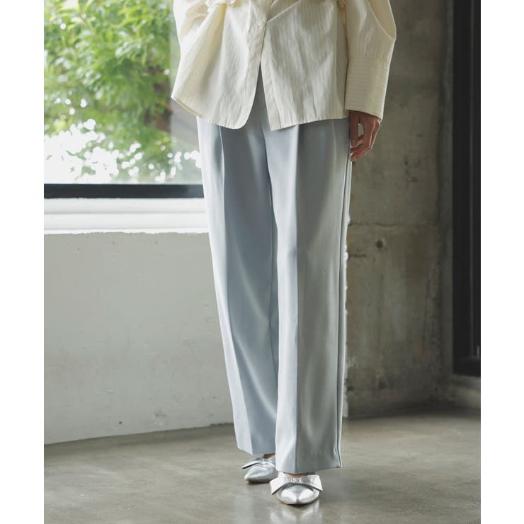 【新色追加】【美easy】ウーリッシュ2タックワイド スラックスパンツ【洗える】 | VIS  | 詳細画像25 