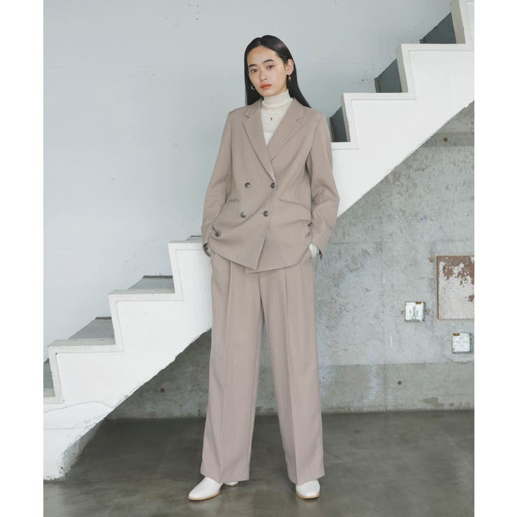 【新色追加】【美easy】ウーリッシュ2タックワイド スラックスパンツ【洗える】 | VIS  | 詳細画像26 