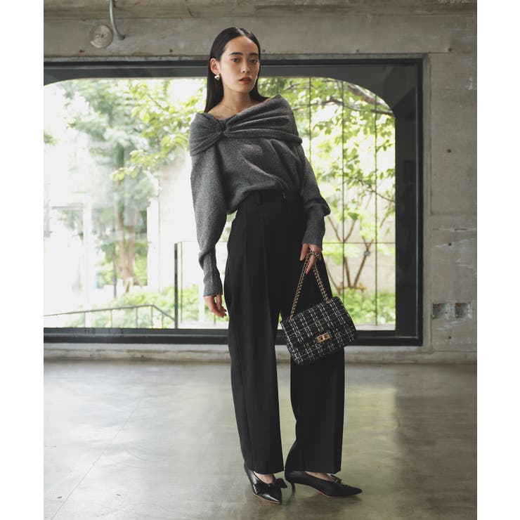 【新色追加】【美easy】ウーリッシュ2タックワイド スラックスパンツ【洗える】 | VIS  | 詳細画像31 