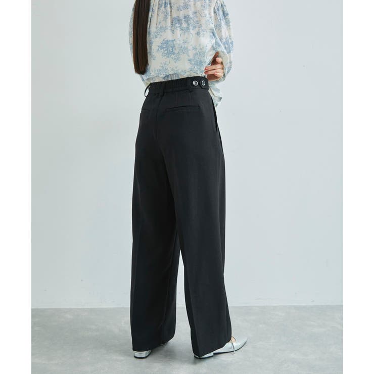 【新色追加】【美easy】ウーリッシュ2タックワイド スラックスパンツ【洗える】 | VIS  | 詳細画像47 