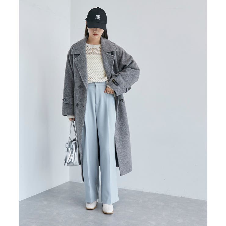 【新色追加】【美easy】ウーリッシュ2タックワイド スラックスパンツ【洗える】 | VIS  | 詳細画像48 