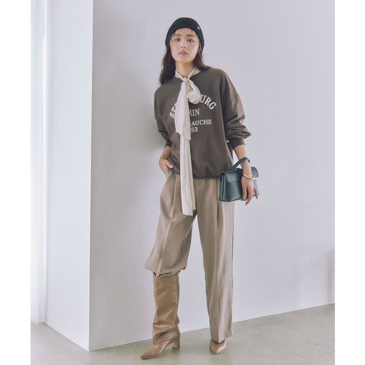 【新色追加】【美easy】ウーリッシュ2タックワイド スラックスパンツ【洗える】 | VIS  | 詳細画像6 